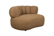 Canapé arrondi en tissu marron 120x98x66cm Georgia - Dutchbone - The Cool Republic