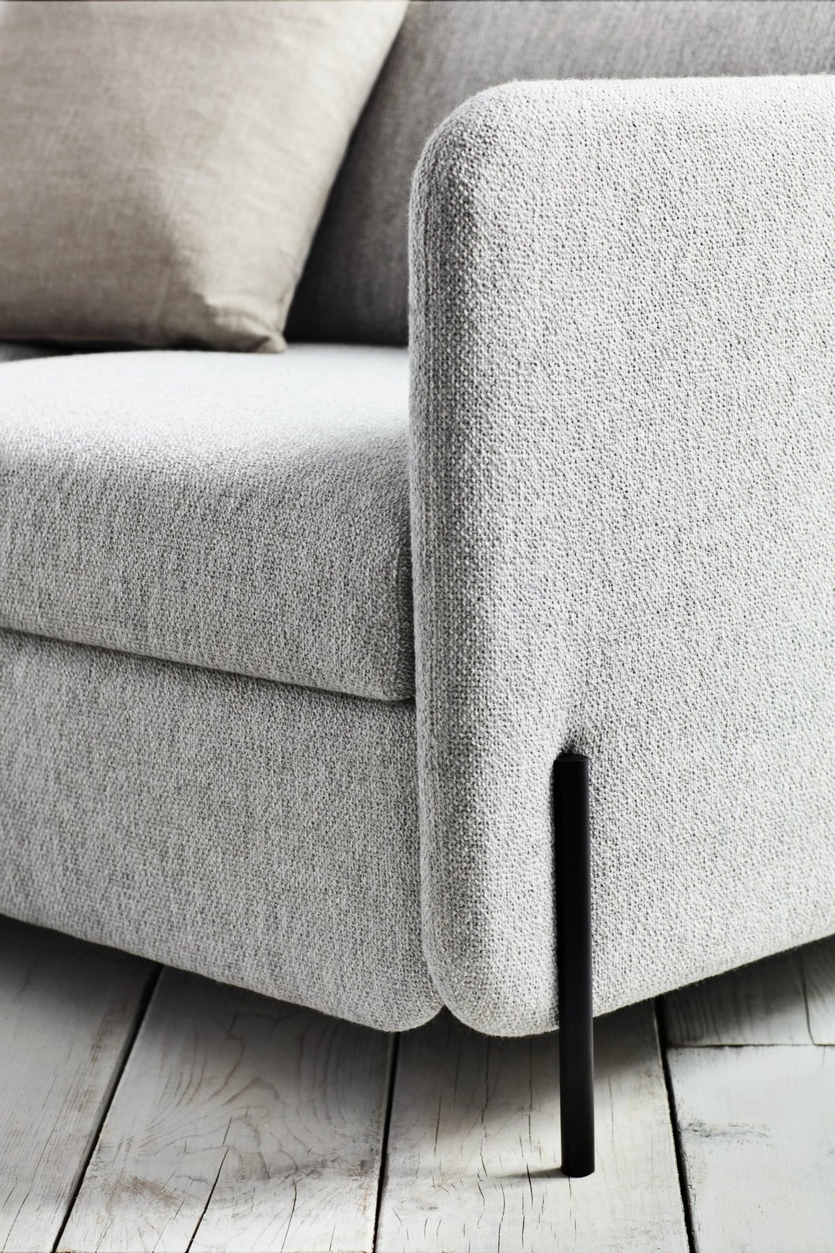 Canapé convertible 3 places tissu ascot gris clair Pira - Bolia - The Cool Republic