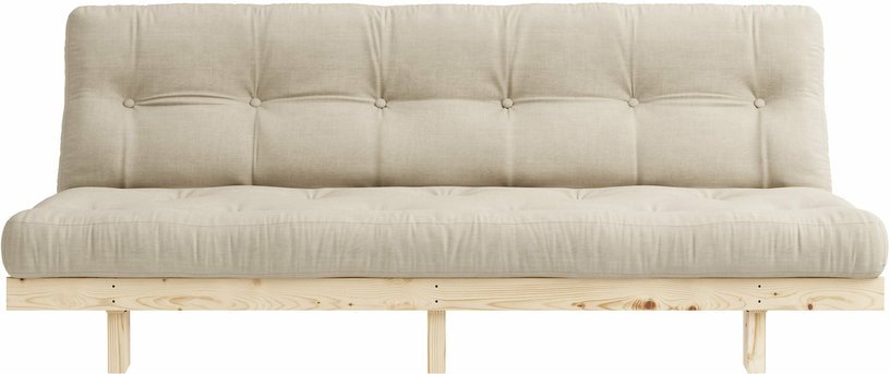 Canapé convertible en bois de pin et matelas beige 100x190cm Lean - Karup Design - The Cool Republic