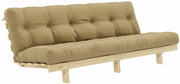 Canapé convertible en bois de pin et matelas beige blé 100x190cm Lean - Karup Design - The Cool Republic