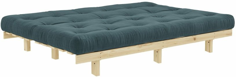 Canapé convertible en bois de pin et matelas bleu pâle 100x190cm Lean - Karup Design - The Cool Republic
