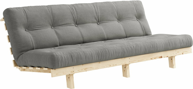 Canapé convertible en bois de pin et matelas gris 100x190cm Lean - Karup Design - The Cool Republic