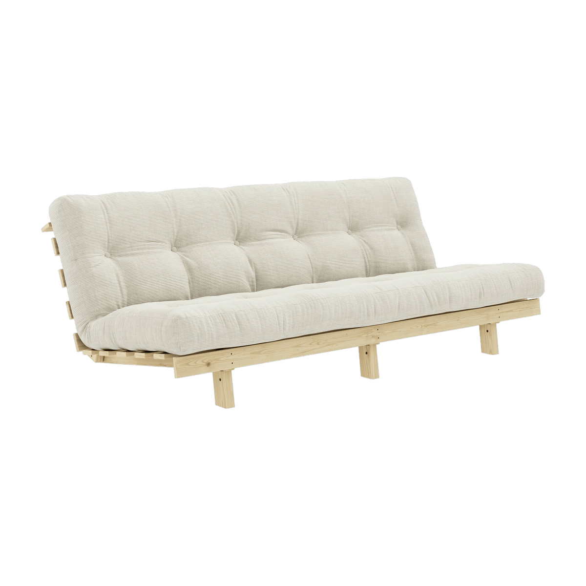 Canapé convertible en bois de pin et matelas ivoire 100x190cm Lean - Karup Design - The Cool Republic