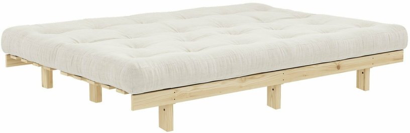 Canapé convertible en bois de pin et matelas ivoire 100x190cm Lean - Karup Design - The Cool Republic