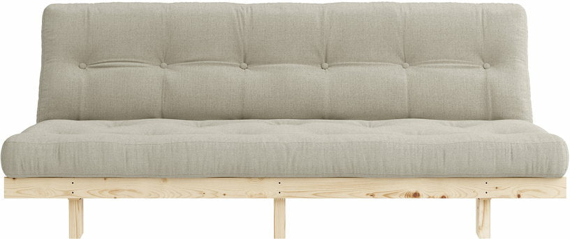 Canapé convertible en bois de pin et matelas lin 100x190cm Lean - Karup Design - The Cool Republic