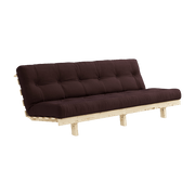 Canapé convertible en bois de pin et matelas marron 100x190cm Lean - Karup Design - The Cool Republic