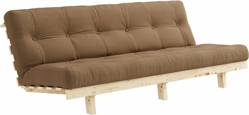 Canapé convertible en bois de pin et matelas mocca 100x190cm Lean - Karup Design - The Cool Republic