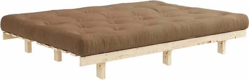 Canapé convertible en bois de pin et matelas mocca 100x190cm Lean - Karup Design - The Cool Republic