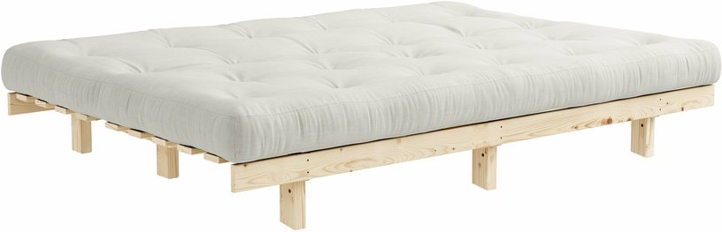 Canapé convertible en bois de pin et matelas naturel 100x190cm Lean - Karup Design - The Cool Republic
