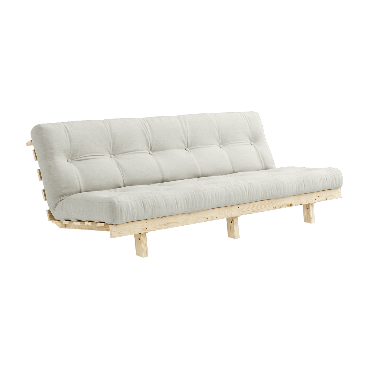 Canapé convertible en bois de pin et matelas naturel 100x190cm Lean - Karup Design - The Cool Republic