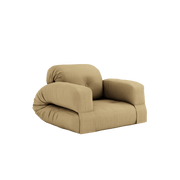 Canapé convertible en coton beige blé 90x122x66cm Hippo - Karup Design - The Cool Republic