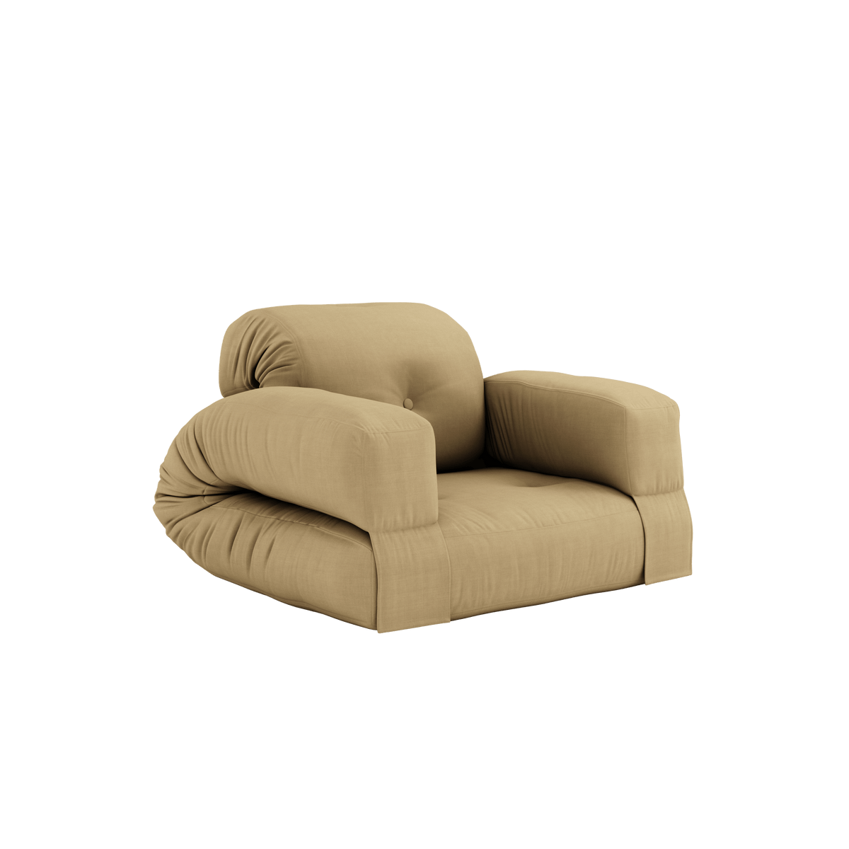 Canapé convertible en coton beige blé 90x122x66cm Hippo - Karup Design - The Cool Republic