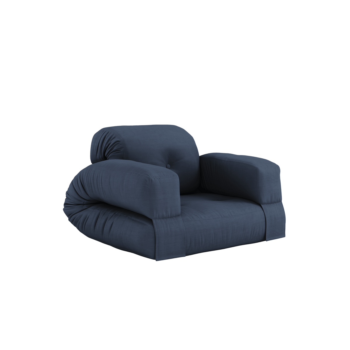 Canapé convertible en coton bleu marine 90x122x66cm Hippo - Karup Design - The Cool Republic