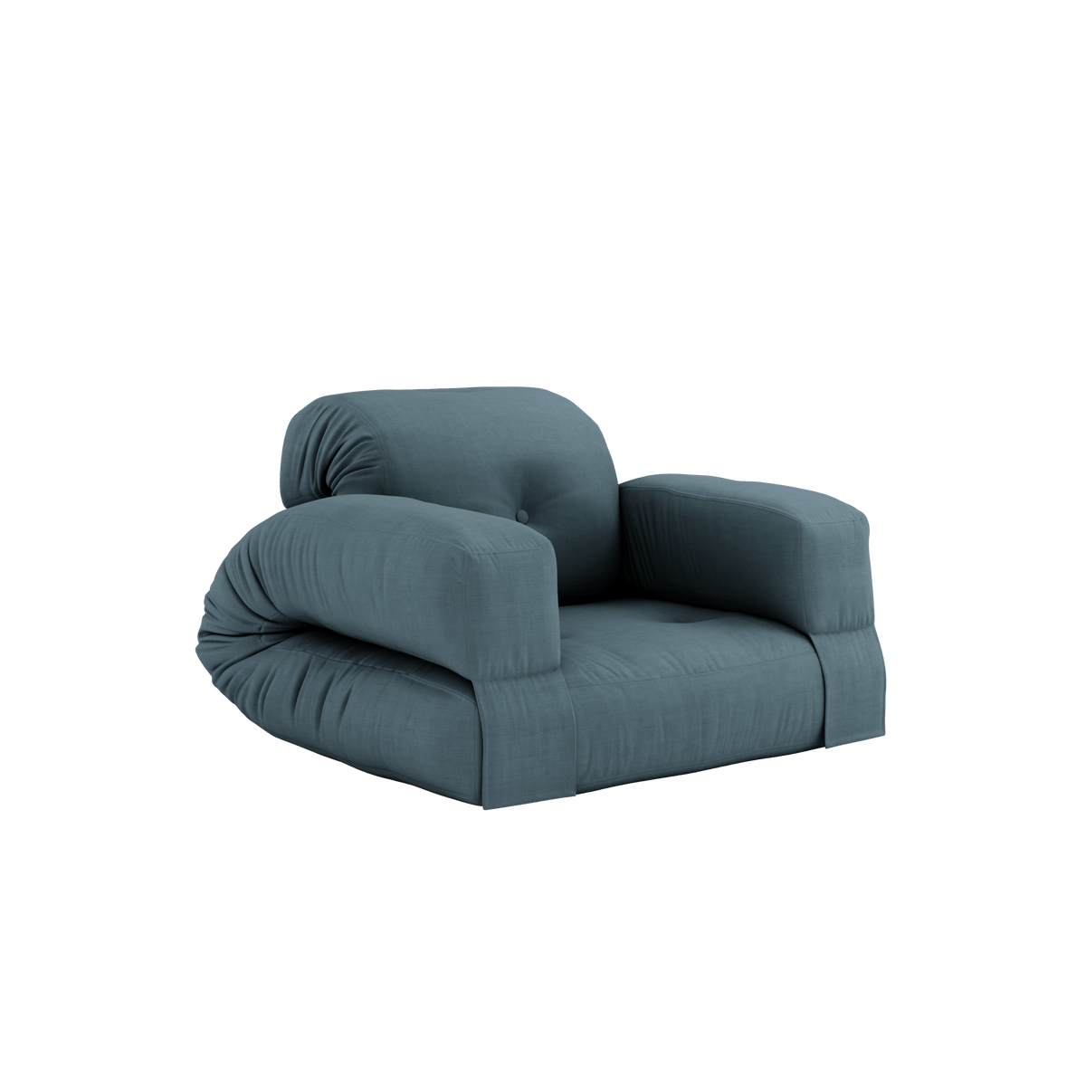 Canapé convertible en coton bleu pétrole 90x122x66cm Hippo - Karup Design - The Cool Republic