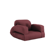 Canapé convertible en coton bordeaux 90x122x66cm Hippo - Karup Design - The Cool Republic