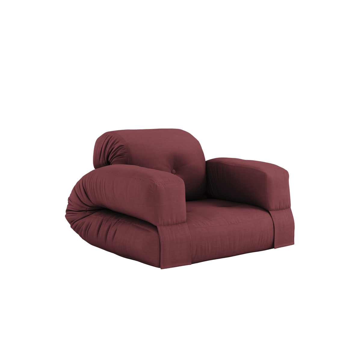 Canapé convertible en coton bordeaux 90x122x66cm Hippo - Karup Design - The Cool Republic