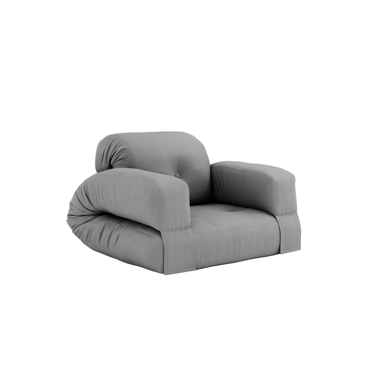 Canapé convertible en coton gris 90x122x66cm Hippo - Karup Design - The Cool Republic