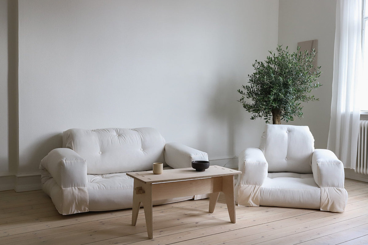 Canapé convertible en coton marron 90x122x66cm Hippo - Karup Design - The Cool Republic