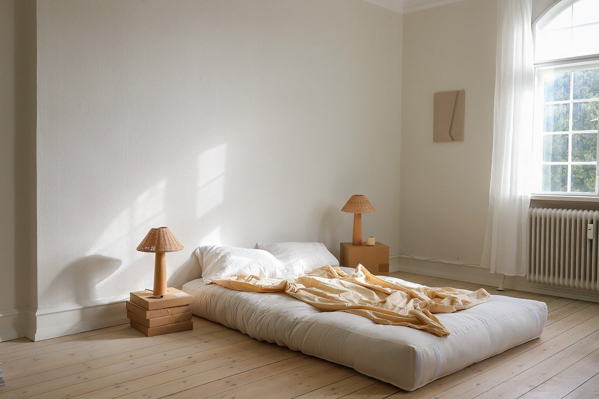 Canapé convertible en coton marron clair 90x122x66cm Hippo - Karup Design - The Cool Republic