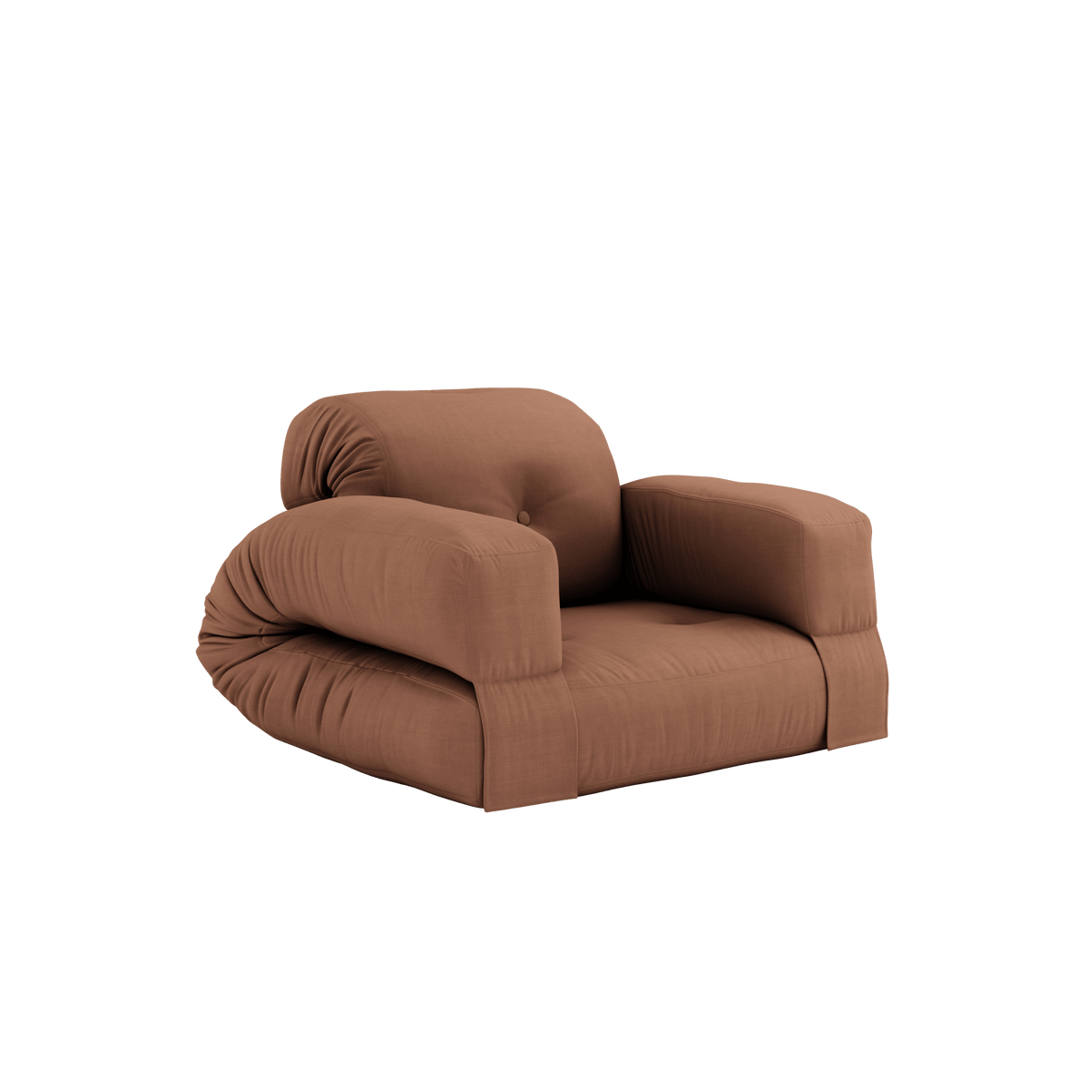 Canapé convertible en coton marron clair 90x122x66cm Hippo - Karup Design - The Cool Republic