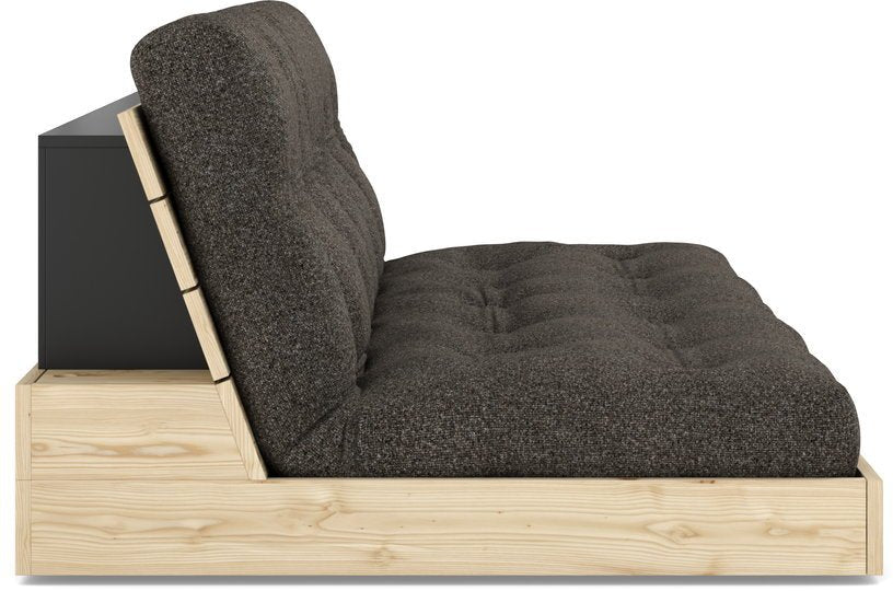 Canapé convertible en pin 196x166cm avec son futon mellow brown Base - Karup Design - The Cool Republic
