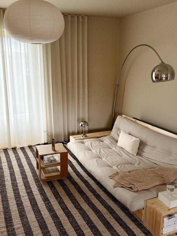 Canapé convertible en pin 244x166cm avec futon marron et rangements Base - Karup Design - The Cool Republic
