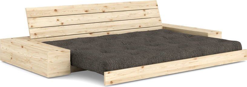 Canapé convertible en pin 244x166cm avec futon marron et rangements Base - Karup Design - The Cool Republic