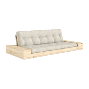 Canapé convertible en pin 244x166cm avec son futon soft chalk et ses rangements Base - Karup Design - The Cool Republic