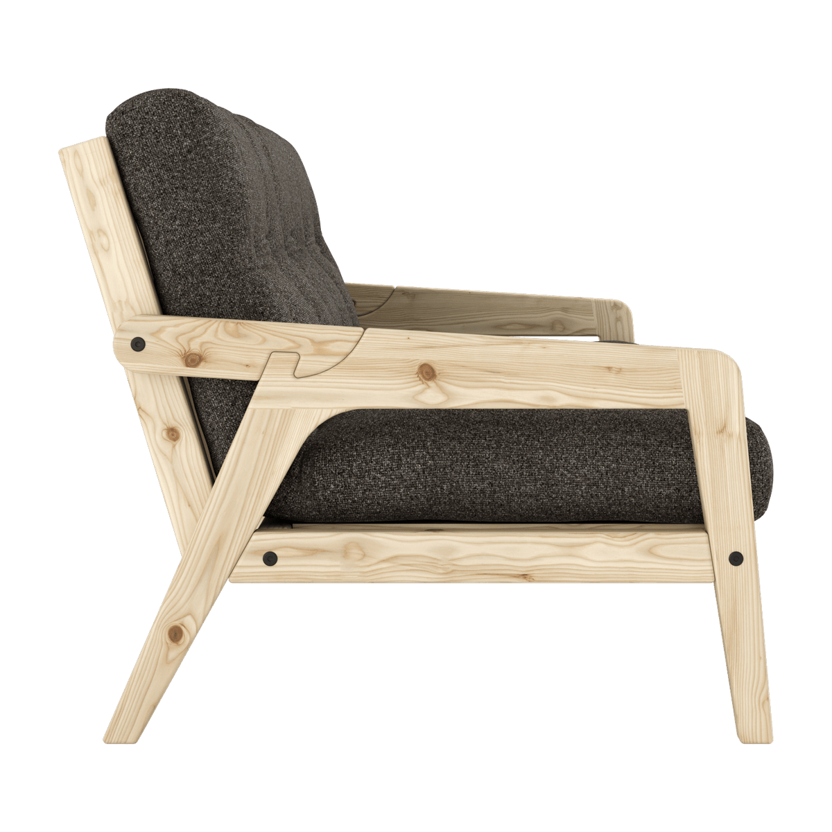 Canapé convertible en pin avec son matelas futon mellow brown Grab - Karup Design - The Cool Republic