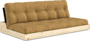 Canapé convertible en pin noir 196x166cm avec son futon golden ochre Base - Karup Design - The Cool Republic