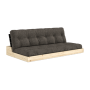 Canapé convertible en pin noir 196x166cm avec son futon mellow brown Base - Karup Design - The Cool Republic