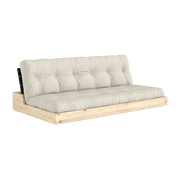 Canapé convertible en pin noir 196x166cm avec son futon soft chalk Base - Karup Design - The Cool Republic
