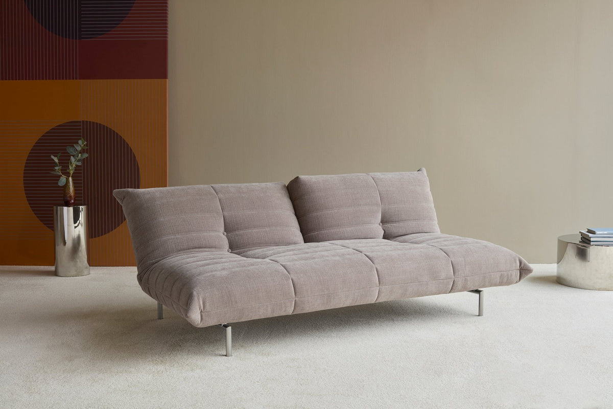 Canapé convertible en polyester recyclé gris 211x96x81cm Mikunjo - Inovation Living - The Cool Republic