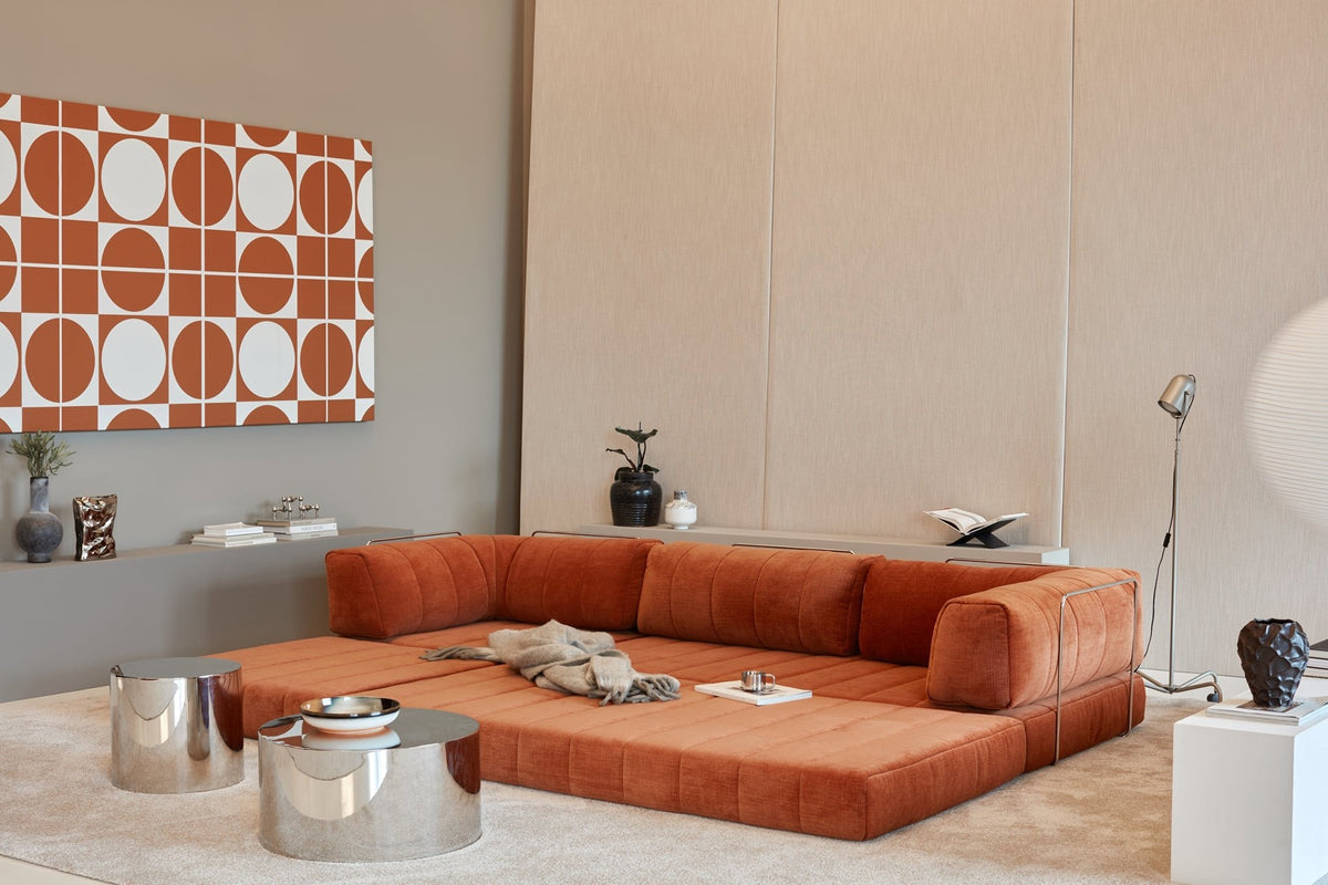 Canapé convertible en polyester recyclé ivoire 312x104x77cm Cozypad - Innovation living - The Cool Republic