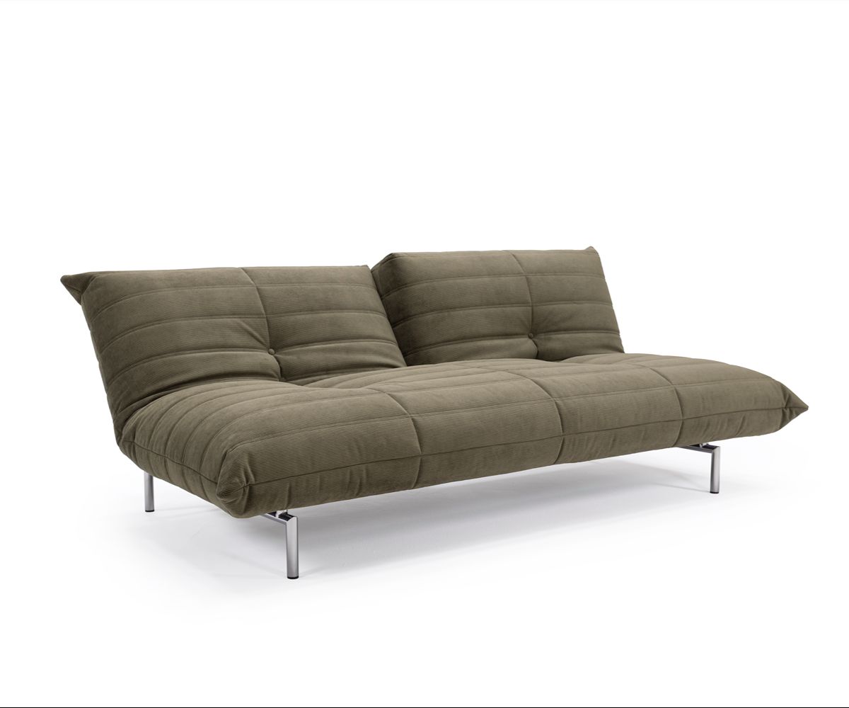 Canapé convertible en polyester recyclé kaki 211x96x81cm Mikunjo - Inovation Living - The Cool Republic