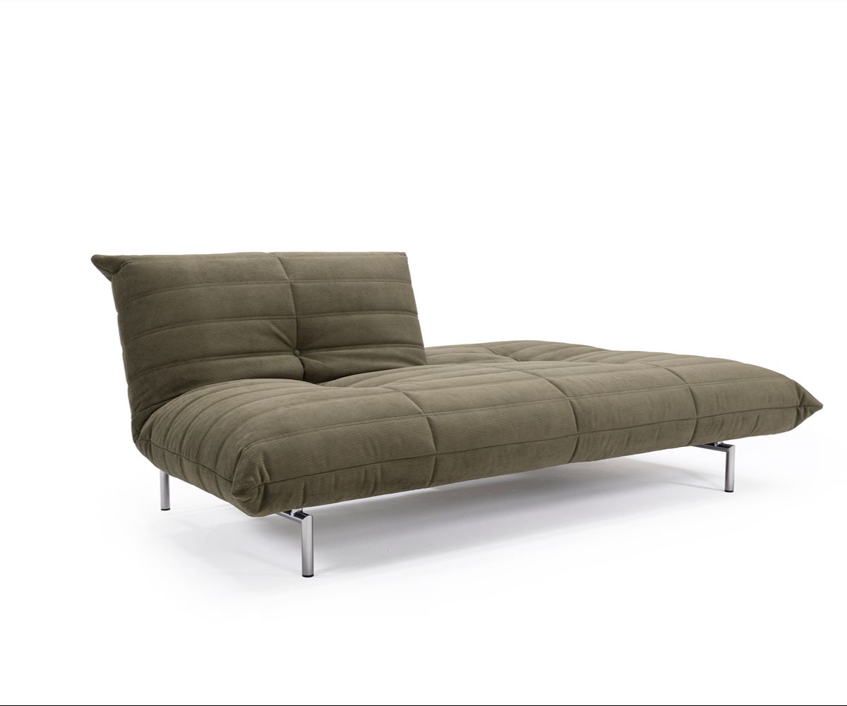 Canapé convertible en polyester recyclé kaki 211x96x81cm Mikunjo - Inovation Living - The Cool Republic