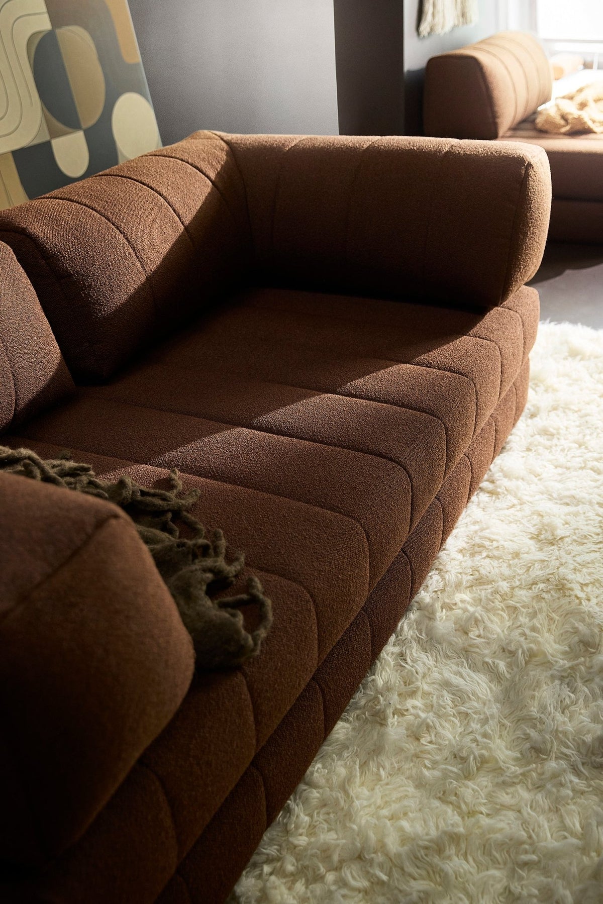 Canapé convertible en polyester recyclé marron 208x104x77cm Cozypad - Innovation living - The Cool Republic