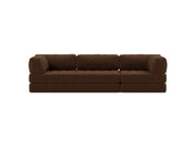 Canapé convertible en polyester recyclé marron 312x104x77cm Cozypad - Innovation living - The Cool Republic