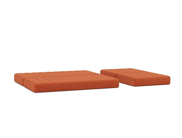 Canapé convertible en polyester recyclé orange 312x104x77cm Cozypad - Innovation living - The Cool Republic