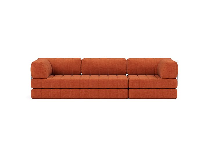 Canapé convertible en polyester recyclé orange 312x104x77cm Cozypad - Innovation living - The Cool Republic