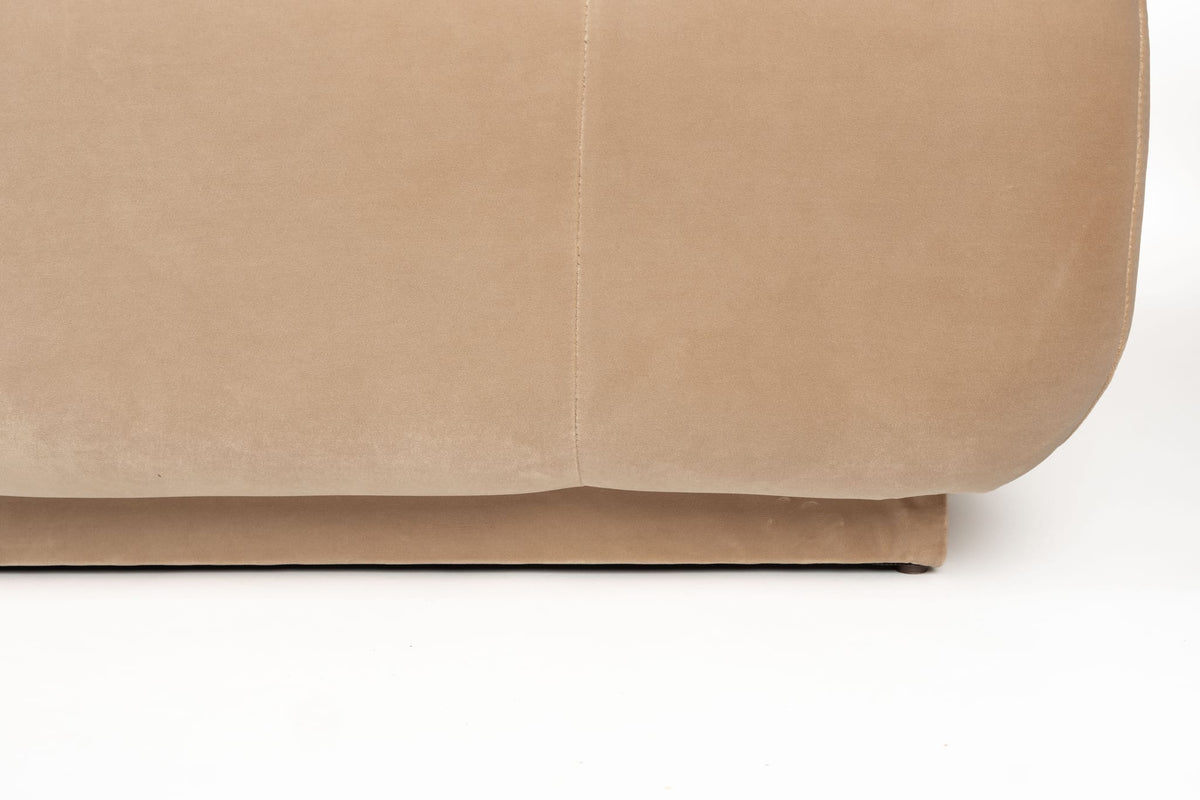 Canapé d'angle droit 6 places en velours beige 353x78cm Hazel - Zuiver — vue 10
