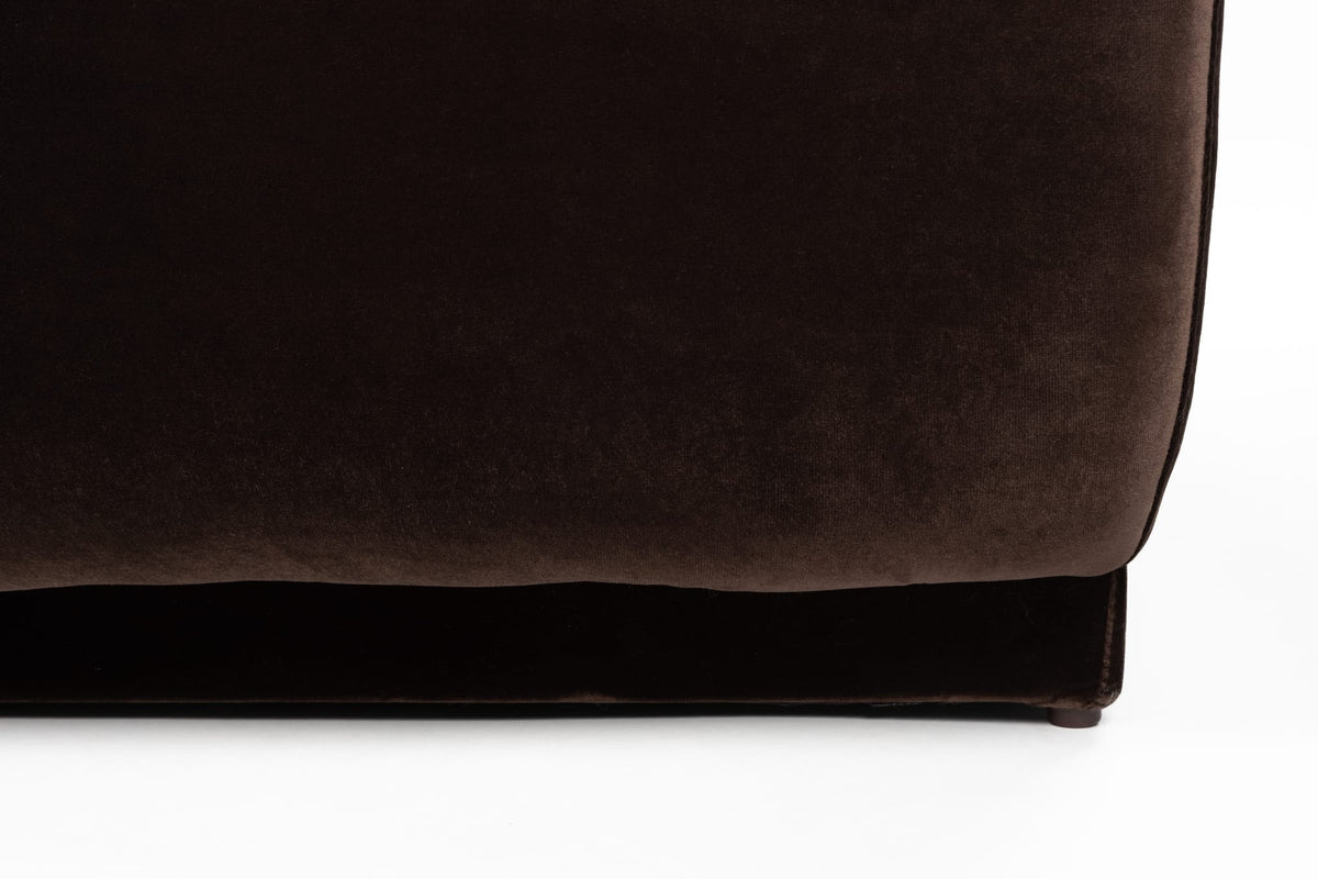Canapé d'angle droit 6 places en velours marron 353x78cm Hazel - Zuiver — vue 10