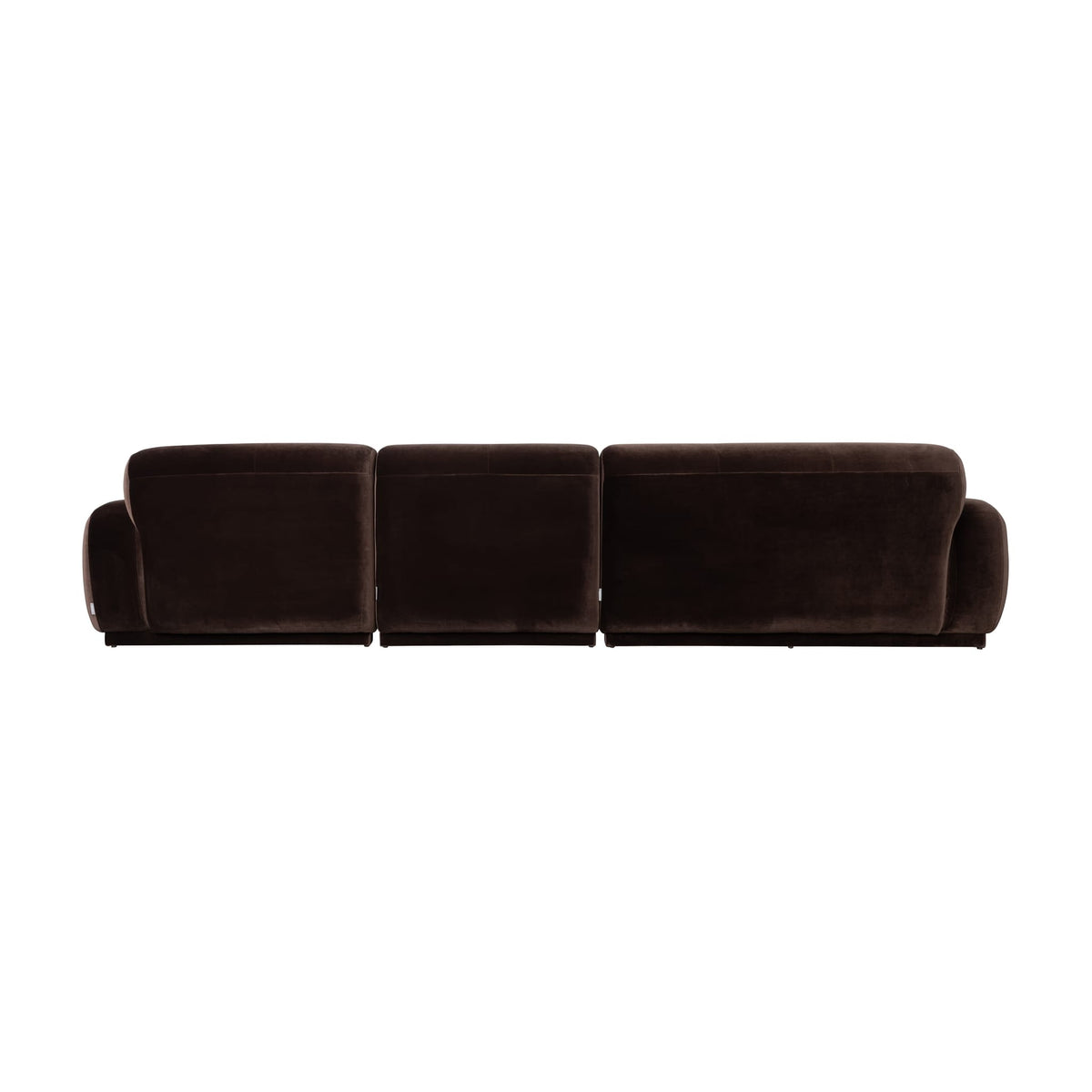 Canapé d'angle droit 6 places en velours marron 353x78cm Hazel - Zuiver — vue 3
