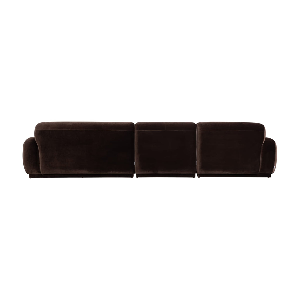 Canapé d'angle gauche 6 places en velours marron 353x78cm Hazel - Zuiver — vue 3
