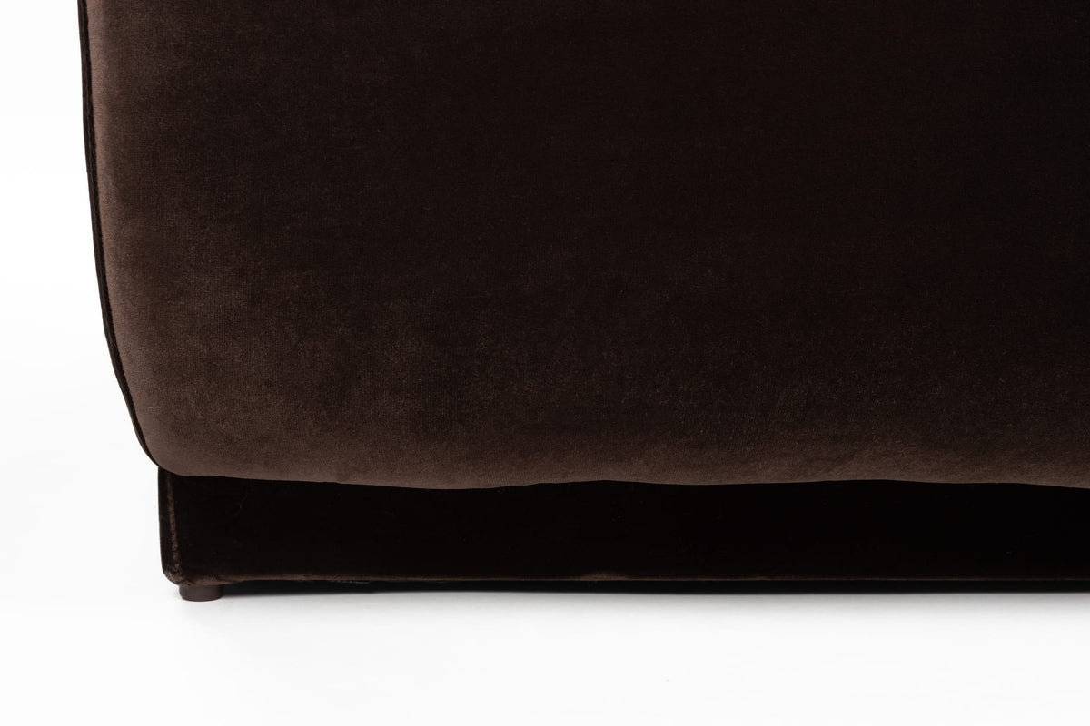 Canapé d'angle gauche en velours marron 267x267x76cm Hazel - Zuiver — vue 11