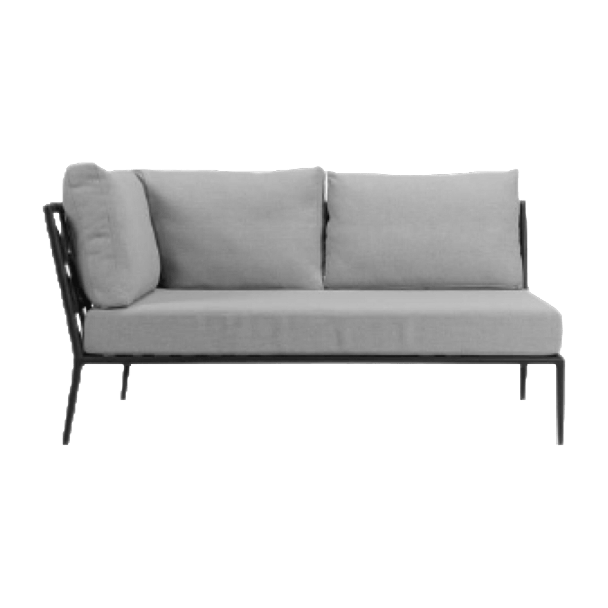Canapé d'angle droit avec coussin gris lave Leo modular - Vincent Sheppard - The Cool Republic