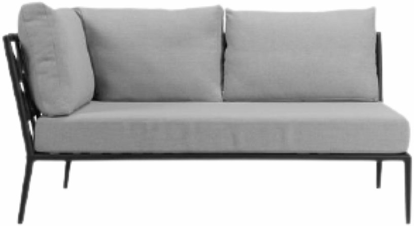 Canapé d'angle droit avec coussin gris lave Leo modular - Vincent Sheppard - The Cool Republic