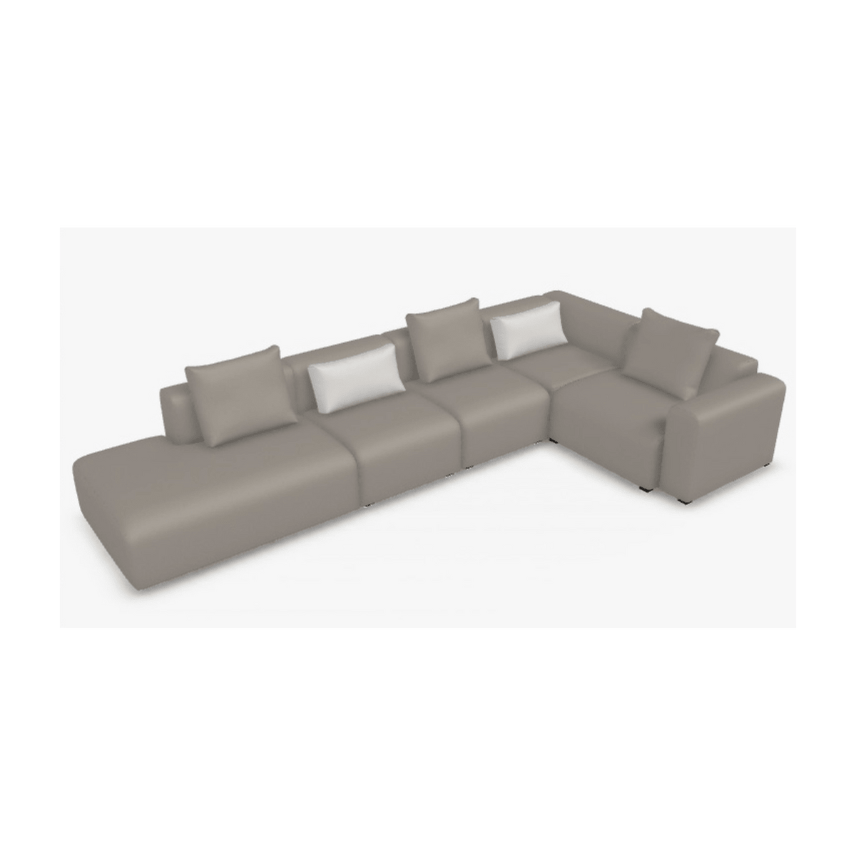 Canapé d'angle en tissu metaphor 003 et coussins MAGS - HAY - The Cool Republic