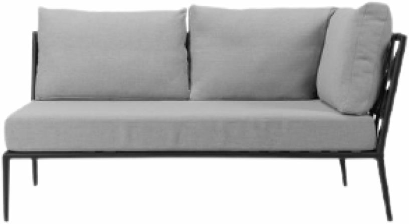 Canapé d'angle gauche avec coussin gris lave Leo modular - Vincent Sheppard - The Cool Republic