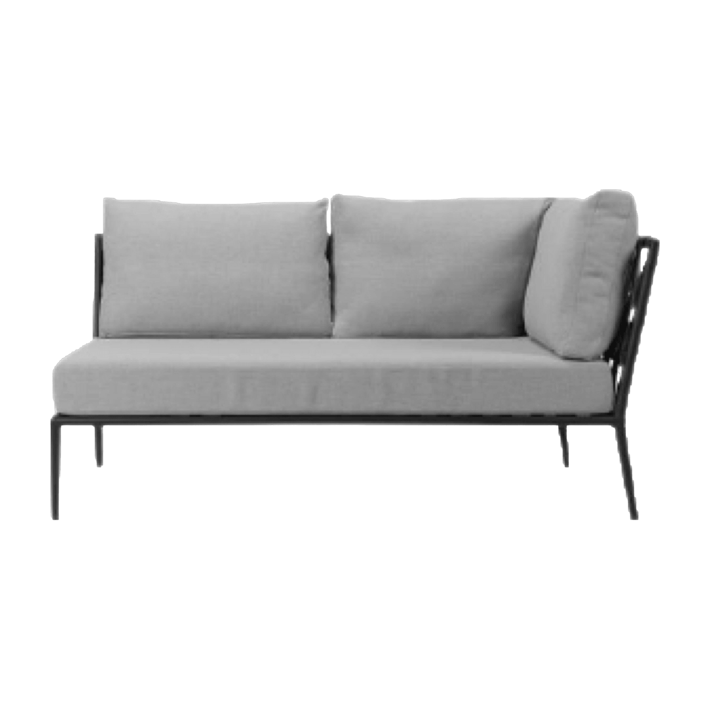 Canapé d'angle gauche avec coussin gris lave Leo modular - Vincent Sheppard - The Cool Republic